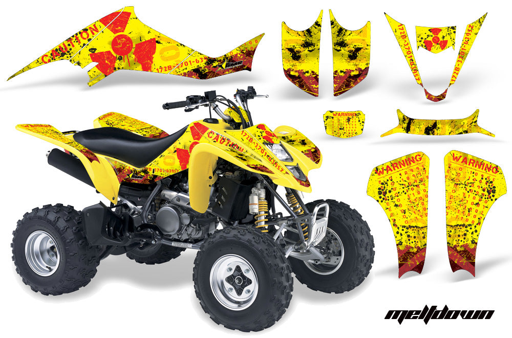 ATV Graphics Kit Decal Sticker Wrap For Kawasaki KFX400 2003-2008 MELTDOWN RED YELLOW-atv motorcycle utv parts accessories gear helmets jackets gloves pantsAll Terrain Depot