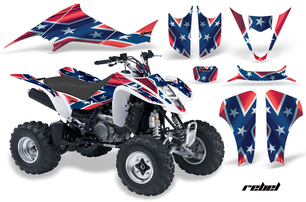 ATV Graphics Kit Decal Sticker Wrap For Kawasaki KFX400 2003-2008 REBEL-atv motorcycle utv parts accessories gear helmets jackets gloves pantsAll Terrain Depot