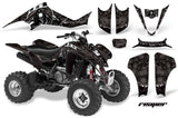 ATV Graphics Kit Decal Sticker Wrap For Suzuki LTZ400 2003-2008 REAPER BLACK