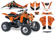 Load image into Gallery viewer, ATV Graphics Kit Decal Sticker Wrap For Kawasaki KFX400 2003-2008 REAPER ORANGE-atv motorcycle utv parts accessories gear helmets jackets gloves pantsAll Terrain Depot