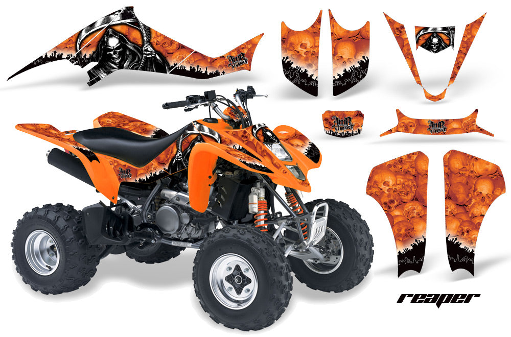 ATV Graphics Kit Decal Sticker Wrap For Suzuki LTZ400 2003-2008 REAPER ORANGE-atv motorcycle utv parts accessories gear helmets jackets gloves pantsAll Terrain Depot
