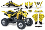 ATV Graphics Kit Decal Sticker Wrap For Suzuki LTZ400 2003-2008 REAPER YELLOW