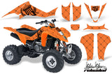 ATV Graphics Kit Decal Sticker Wrap For Suzuki LTZ400 2003-2008 RELOADED BLACK ORANGE