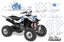 Load image into Gallery viewer, ATV Graphics Kit Decal Sticker Wrap For Kawasaki KFX400 2003-2008 RELOADED BLUE WHITE-atv motorcycle utv parts accessories gear helmets jackets gloves pantsAll Terrain Depot