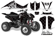 Load image into Gallery viewer, ATV Graphics Kit Decal Sticker Wrap For Kawasaki KFX400 2003-2008 RELOADED WHITE BLACK-atv motorcycle utv parts accessories gear helmets jackets gloves pantsAll Terrain Depot