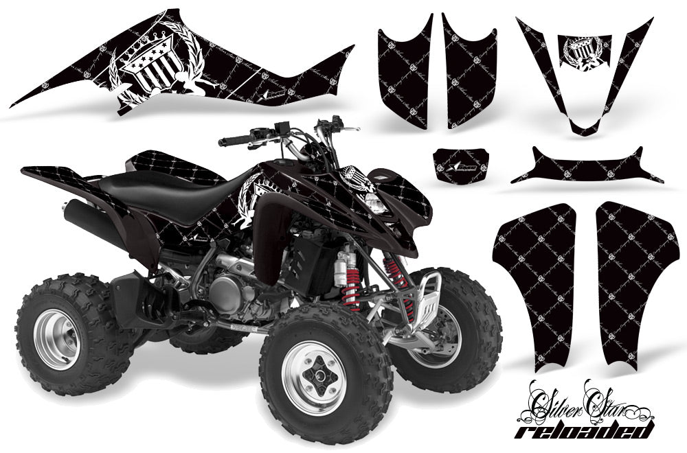 ATV Graphics Kit Decal Sticker Wrap For Suzuki LTZ400 2003-2008 RELOADED WHITE BLACK-atv motorcycle utv parts accessories gear helmets jackets gloves pantsAll Terrain Depot