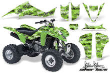 Load image into Gallery viewer, ATV Graphics Kit Decal Sticker Wrap For Kawasaki KFX400 2003-2008 SSSH BLACK GREEN-atv motorcycle utv parts accessories gear helmets jackets gloves pantsAll Terrain Depot
