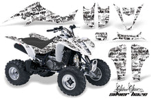 Load image into Gallery viewer, ATV Graphics Kit Decal Sticker Wrap For Kawasaki KFX400 2003-2008 SSSH BLACK WHITE-atv motorcycle utv parts accessories gear helmets jackets gloves pantsAll Terrain Depot