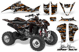 ATV Graphics Kit Decal Sticker Wrap For Kawasaki KFX400 2003-2008 SSSH ORANGE BLACK