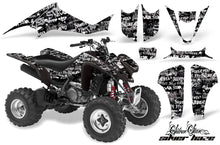 Load image into Gallery viewer, ATV Graphics Kit Decal Sticker Wrap For Kawasaki KFX400 2003-2008 SSSH WHITE BLACK-atv motorcycle utv parts accessories gear helmets jackets gloves pantsAll Terrain Depot