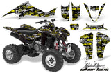 ATV Graphics Kit Decal Sticker Wrap For Kawasaki KFX400 2003-2008 SSSH YELLOW BLACK
