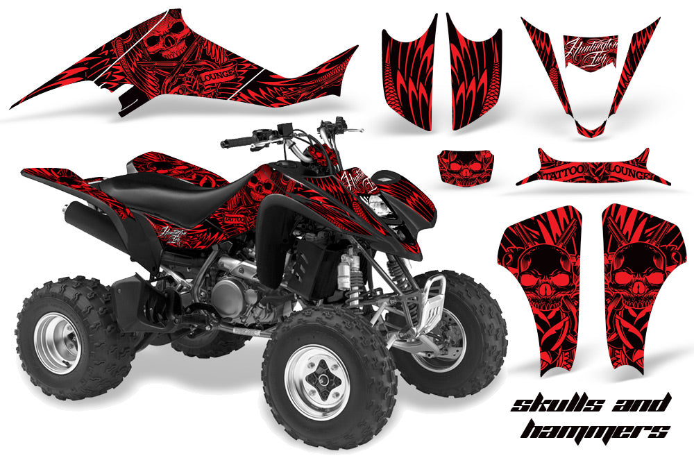 ATV Graphics Kit Decal Sticker Wrap For Kawasaki KFX400 2003-2008 HISH RED-atv motorcycle utv parts accessories gear helmets jackets gloves pantsAll Terrain Depot