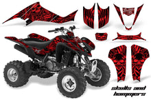 Load image into Gallery viewer, ATV Graphics Kit Decal Sticker Wrap For Kawasaki KFX400 2003-2008 HISH RED-atv motorcycle utv parts accessories gear helmets jackets gloves pantsAll Terrain Depot