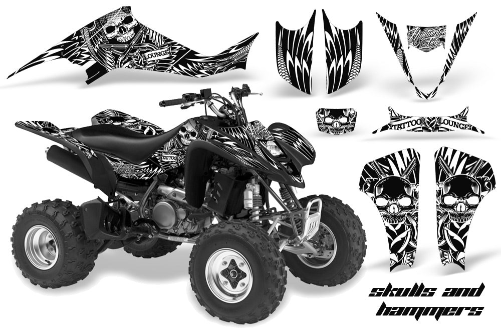 ATV Graphics Kit Decal Sticker Wrap For Kawasaki KFX400 2003-2008 HISH WHITE-atv motorcycle utv parts accessories gear helmets jackets gloves pantsAll Terrain Depot