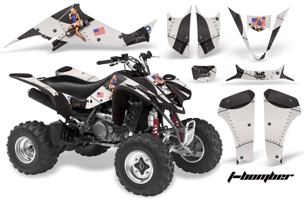 ATV Graphics Kit Decal Sticker Wrap For Suzuki LTZ400 2003-2008 TBOMBER BLACK-atv motorcycle utv parts accessories gear helmets jackets gloves pantsAll Terrain Depot
