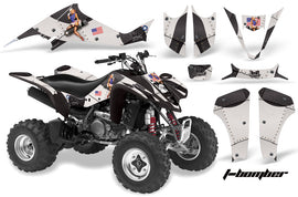 ATV Graphics Kit Decal Sticker Wrap For Kawasaki KFX400 2003-2008 TBOMBER BLACK-atv motorcycle utv parts accessories gear helmets jackets gloves pantsAll Terrain Depot
