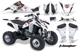 ATV Graphics Kit Decal Sticker Wrap For Suzuki LTZ400 2003-2008 TBOMBER WHITE