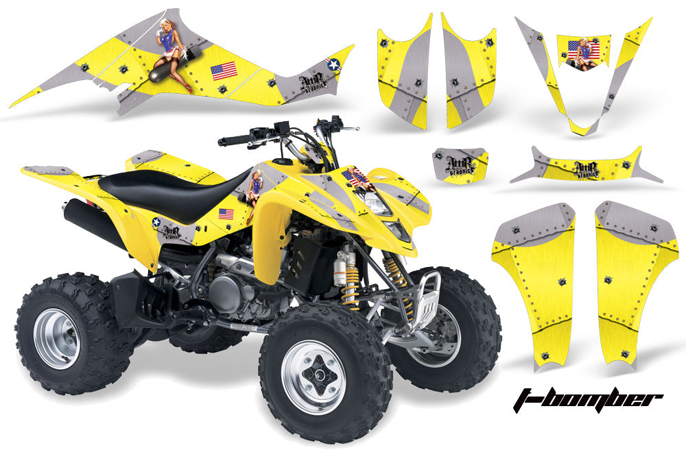 ATV Graphics Kit Decal Sticker Wrap For Suzuki LTZ400 2003-2008 TBOMBER YELLOW-atv motorcycle utv parts accessories gear helmets jackets gloves pantsAll Terrain Depot