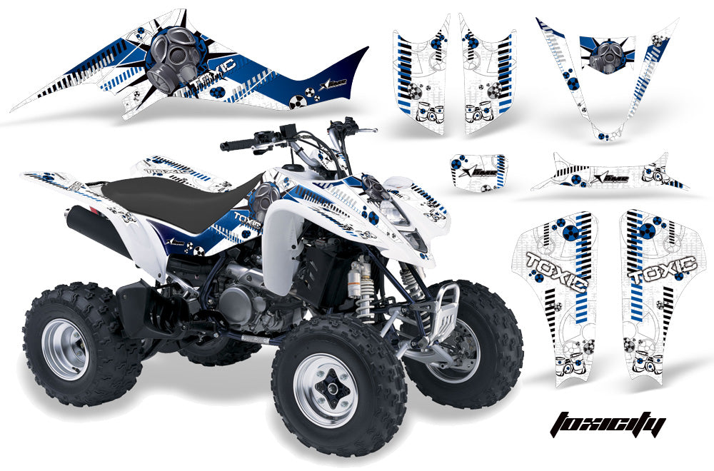 ATV Graphics Kit Decal Sticker Wrap For Kawasaki KFX400 2003-2008 TOXIC BLUE WHITE-atv motorcycle utv parts accessories gear helmets jackets gloves pantsAll Terrain Depot