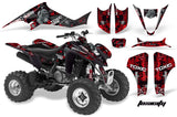 ATV Graphics Kit Decal Sticker Wrap For Kawasaki KFX400 2003-2008 TOXIC BLACK RED