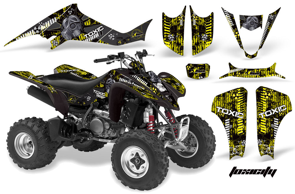 ATV Graphics Kit Decal Sticker Wrap For Suzuki LTZ400 2003-2008 TOXIC BLACK YELLOW-atv motorcycle utv parts accessories gear helmets jackets gloves pantsAll Terrain Depot