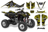 ATV Graphics Kit Decal Sticker Wrap For Suzuki LTZ400 2003-2008 TOXIC BLACK YELLOW