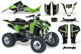 ATV Graphics Kit Decal Sticker Wrap For Suzuki LTZ400 2003-2008 TOXIC GREEN BLACK
