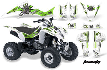 Load image into Gallery viewer, ATV Graphics Kit Decal Sticker Wrap For Kawasaki KFX400 2003-2008 TOXIC GREEN WHITE-atv motorcycle utv parts accessories gear helmets jackets gloves pantsAll Terrain Depot