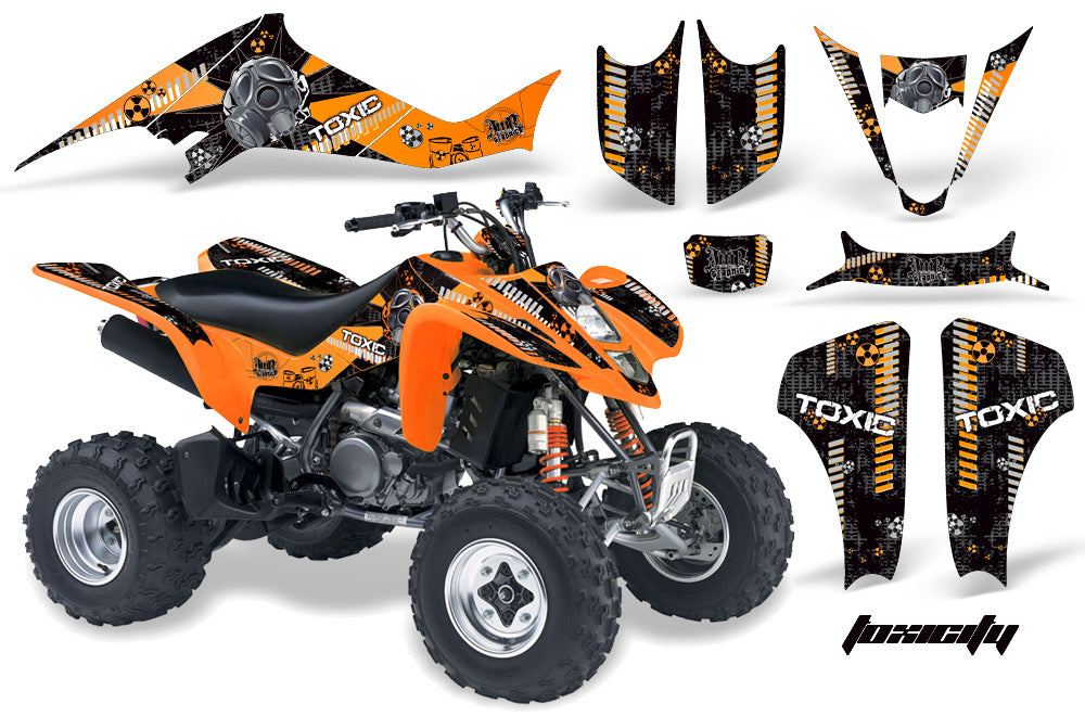 ATV Graphics Kit Decal Sticker Wrap For Suzuki LTZ400 2003-2008 TOXIC ORANGE BLACK-atv motorcycle utv parts accessories gear helmets jackets gloves pantsAll Terrain Depot