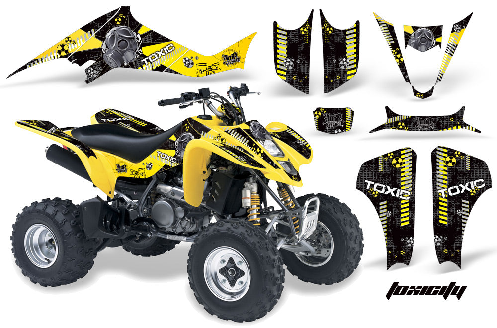 ATV Graphics Kit Decal Sticker Wrap For Suzuki LTZ400 2003-2008 TOXIC YELLOW BLACK-atv motorcycle utv parts accessories gear helmets jackets gloves pantsAll Terrain Depot