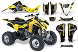 ATV Graphics Kit Decal Sticker Wrap For Kawasaki KFX400 2003-2008 TOXIC YELLOW BLACK