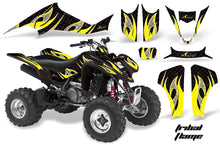 Load image into Gallery viewer, ATV Graphics Kit Decal Sticker Wrap For Kawasaki KFX400 2003-2008 TRIBAL BLACK YELLOW-atv motorcycle utv parts accessories gear helmets jackets gloves pantsAll Terrain Depot
