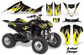ATV Graphics Kit Decal Sticker Wrap For Suzuki LTZ400 2003-2008 TRIBAL BLACK YELLOW-atv motorcycle utv parts accessories gear helmets jackets gloves pantsAll Terrain Depot