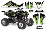 ATV Graphics Kit Decal Sticker Wrap For Kawasaki KFX400 2003-2008 TRIBAL GREEN BLACK