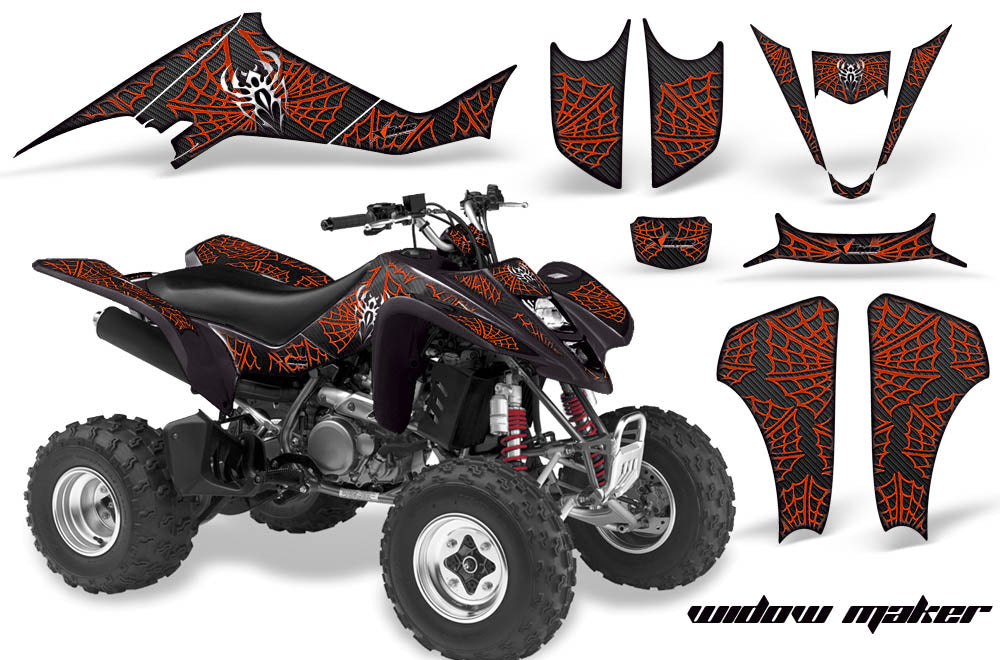 ATV Graphics Kit Decal Sticker Wrap For Kawasaki KFX400 2003-2008 WIDOW RED BLACK-atv motorcycle utv parts accessories gear helmets jackets gloves pantsAll Terrain Depot