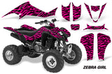 ATV Graphics Kit Decal Sticker Wrap For Kawasaki KFX400 2003-2008 ZEBRA PINK BLACK