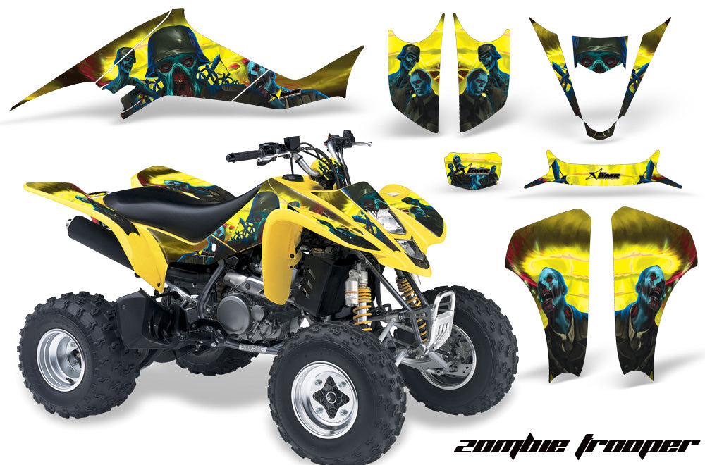 ATV Graphics Kit Decal Sticker Wrap For Suzuki LTZ400 2003-2008 ZOMBIE YELLOW-atv motorcycle utv parts accessories gear helmets jackets gloves pantsAll Terrain Depot