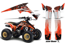 Load image into Gallery viewer, ATV Graphics Kit Decal Sticker Wrap For Suzuki Quadrunner LTR230 1985-1993 CARBONX ORANGE-atv motorcycle utv parts accessories gear helmets jackets gloves pantsAll Terrain Depot