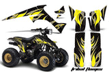 ATV Graphics Kit Decal Sticker Wrap For Suzuki Quadrunner LTR230 1985-1993 TRIBAL YELLOW BLACK