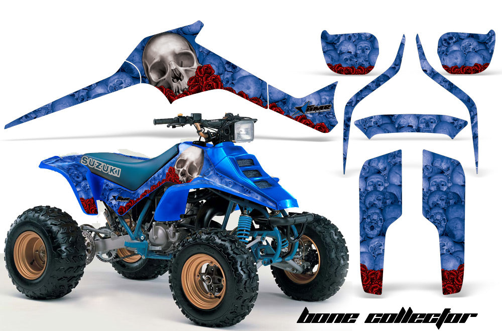 ATV Graphics Kit Decal Sticker Wrap For Suzuki Quadracer LTR 250 1985-1992 BONES BLUE-atv motorcycle utv parts accessories gear helmets jackets gloves pantsAll Terrain Depot