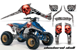 ATV Graphics Kit Decal Sticker Wrap For Suzuki Quadracer LTR 250 1985-1992 CHECKERED SILVER RED-atv motorcycle utv parts accessories gear helmets jackets gloves pantsAll Terrain Depot
