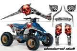 ATV Graphics Kit Decal Sticker Wrap For Suzuki Quadracer LTR 250 1985-1992 CHECKERED SILVER RED