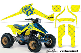 ATV Graphics Kit Decal Sticker Wrap For Suzuki Quadracer LTR 250 1985-1992 RELOADED YELLOW BLACK-atv motorcycle utv parts accessories gear helmets jackets gloves pantsAll Terrain Depot
