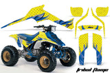 ATV Graphics Kit Decal Sticker Wrap For Suzuki Quadracer LTR 250 1985-1992 TRIBAL BLACK YELLOW