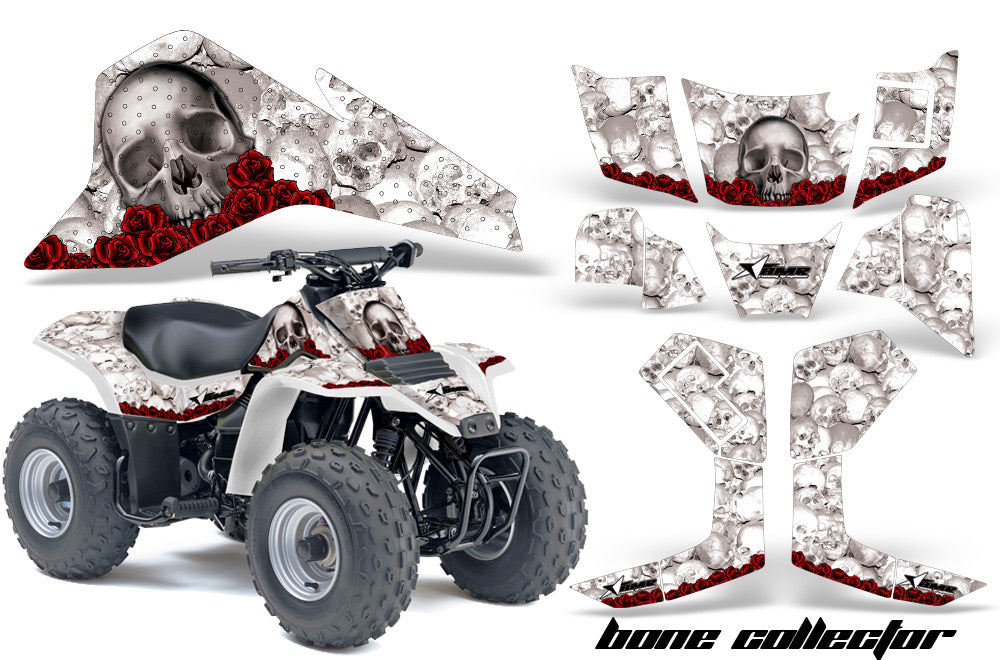 ATV Graphics Kit Quad Decal Sticker Wrap For Suzuki LT80 1987-2006 BONES WHITE-atv motorcycle utv parts accessories gear helmets jackets gloves pantsAll Terrain Depot
