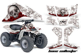 ATV Graphics Kit Quad Decal Sticker Wrap For Suzuki LT80 1987-2006 BONES WHITE
