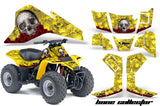 ATV Graphics Kit Quad Decal Sticker Wrap For Suzuki LT80 1987-2006 BONES YELLOW