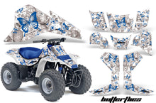 Load image into Gallery viewer, ATV Graphics Kit Quad Decal Sticker Wrap For Suzuki LT80 1987-2006 BUTTERFLIES BLUE WHITE-atv motorcycle utv parts accessories gear helmets jackets gloves pantsAll Terrain Depot