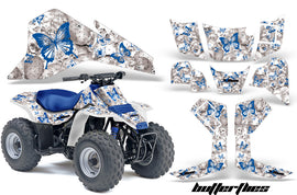 ATV Graphics Kit Quad Decal Sticker Wrap For Suzuki LT80 1987-2006 BUTTERFLIES BLUE WHITE-atv motorcycle utv parts accessories gear helmets jackets gloves pantsAll Terrain Depot
