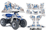 ATV Graphics Kit Quad Decal Sticker Wrap For Suzuki LT80 1987-2006 BUTTERFLIES BLUE WHITE